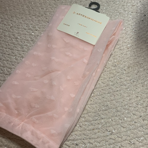 Anthropologie over the knee pink dotted socks new with tags - Picture 2 of 2